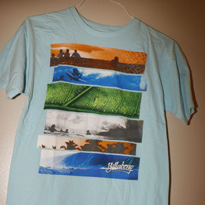 Billabong Mens Baby Blue Short Sleeve Shirt Medium
